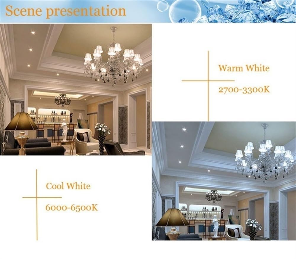 fengyan Casa Bombillas, Paquete de 10, Bombilla LED de maíz E27 SMD5730 AC220V, lámpara de decoración del hogar lámpara de Foco Familiar Lámpara(Cold White,108LEDs)