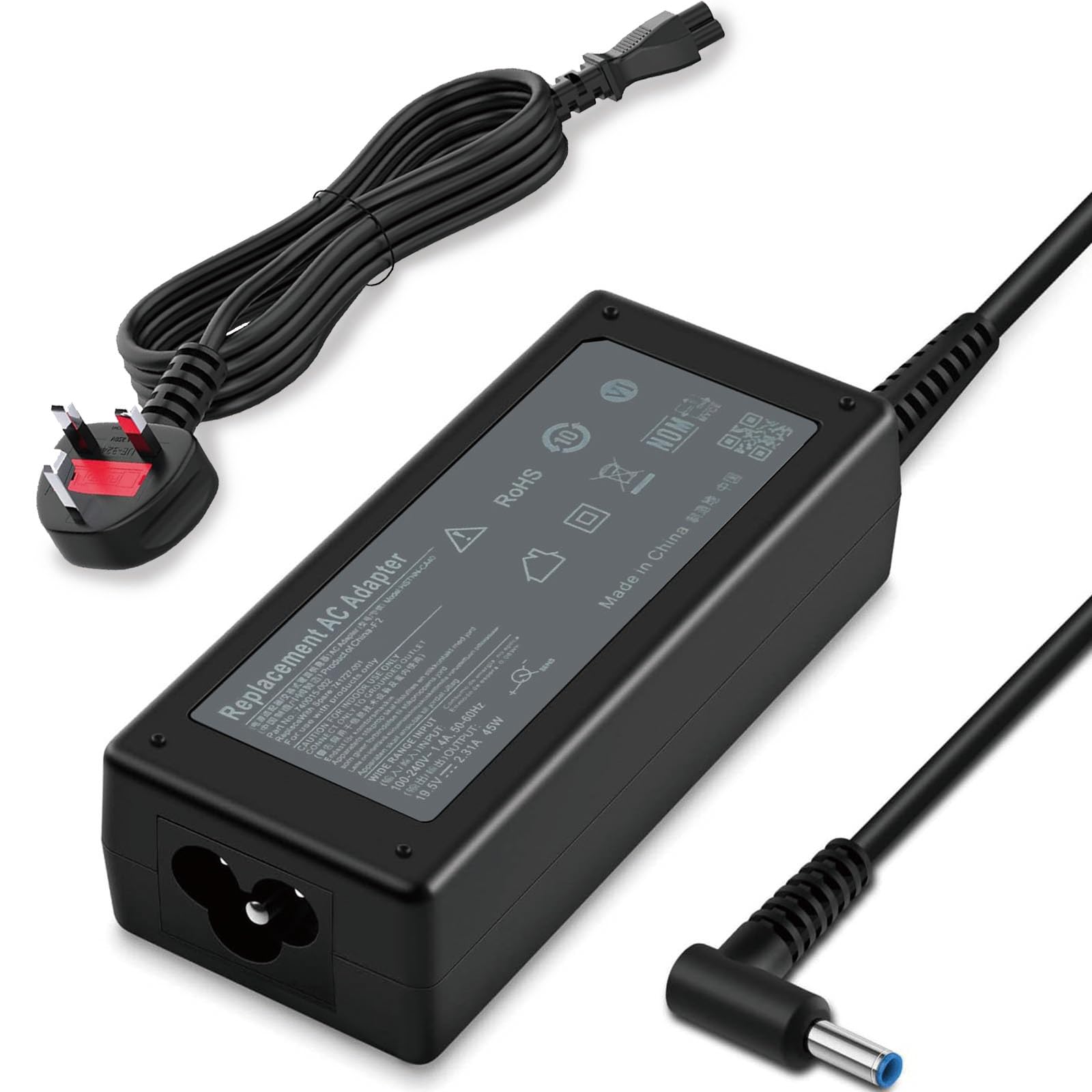 45W Laptop Adapter Charger for HP， Pavilion x360 11 13 15, HP Zbook 14u G4 G5 15u 15 G3, 15-f111dx 15-f211wm 15-f233wm 15-f278nr 15-r052nr 15-r132wm,19.5V 2.31A Laptop Power