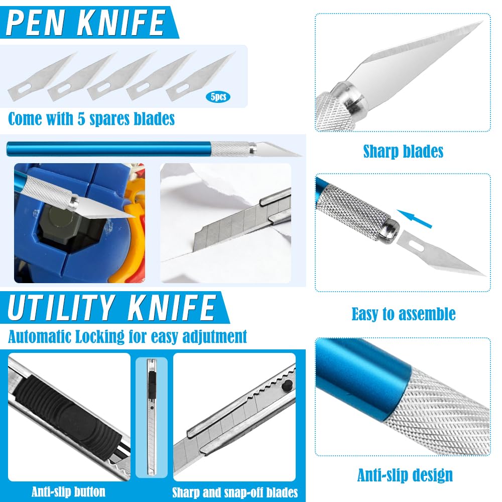 Kit 8 Outils Maquettes Gundam & Modélisme - Pince, Lime, Couteau, Barres Polissage - Idéal Débutants & Pros