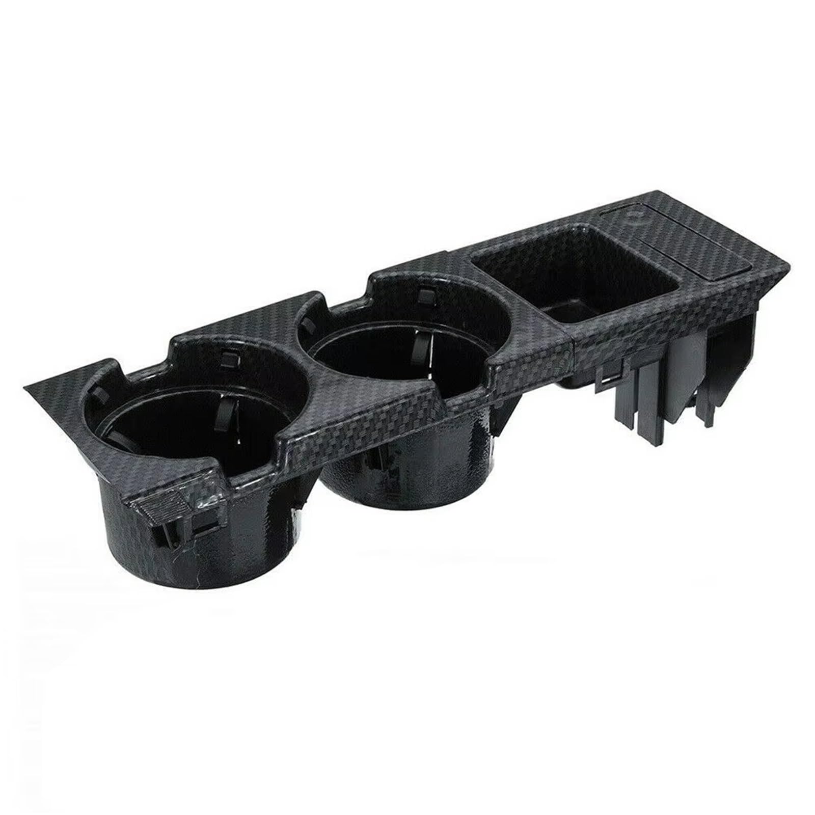 Kompatibel Mit Für 330i 2001 2002 2003 2004 2005 2006 Doppelloch Car Styling Front Mittelkonsole Lagerung Box Münze + Cup Holder(Carbon Fiber set)