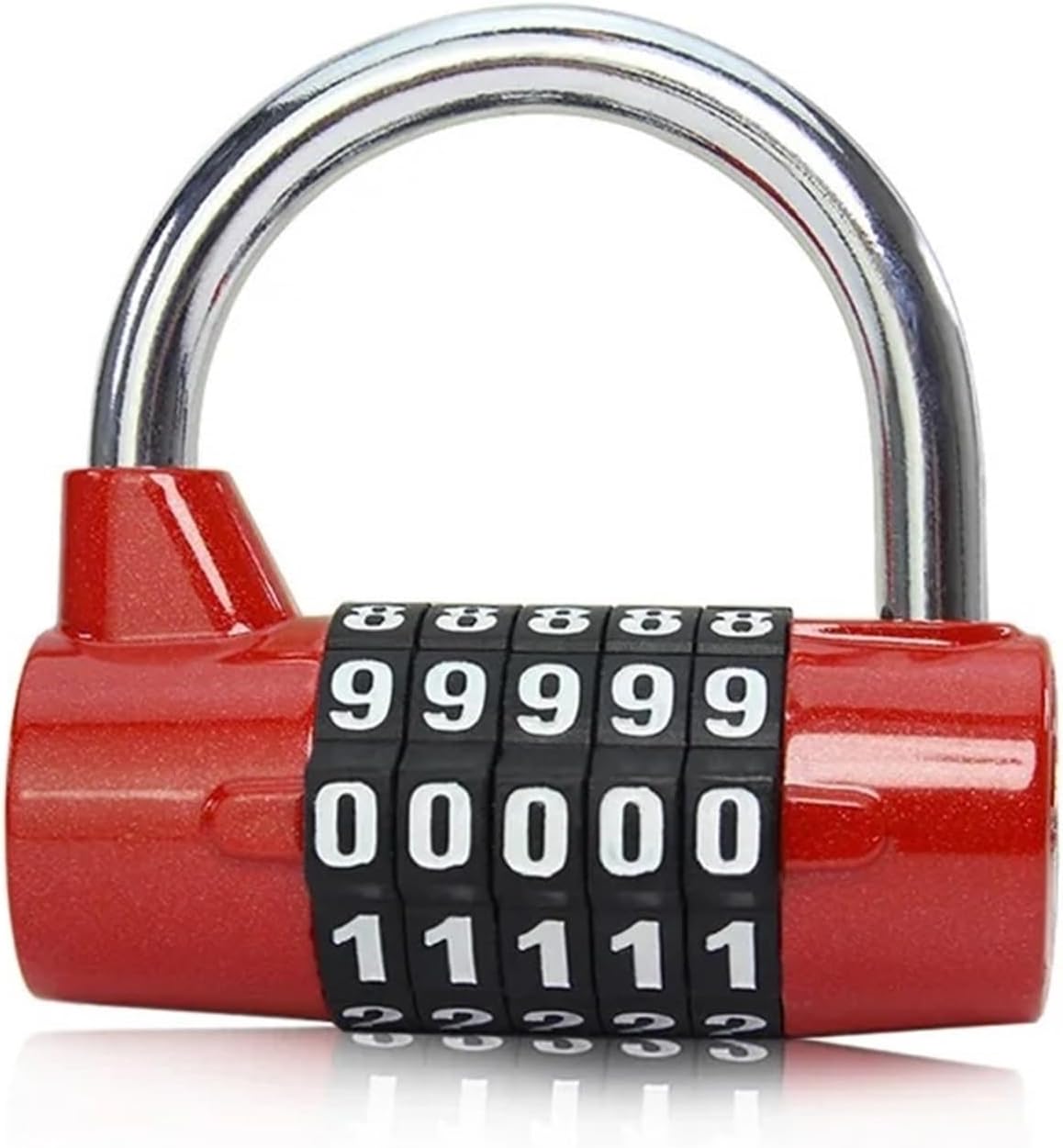 Combination Padlock 5Digital Code Lock for Suitcase Luggage Locker ZS50 1Pcs(Black)
