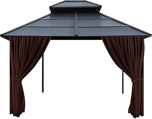 Miniatura 4 de Cortina de privacidad con pared lateral con cremallera, repuesto universal para kiosco de 10 x 10 pies, patio, toldo al aire libre, jardín y patio