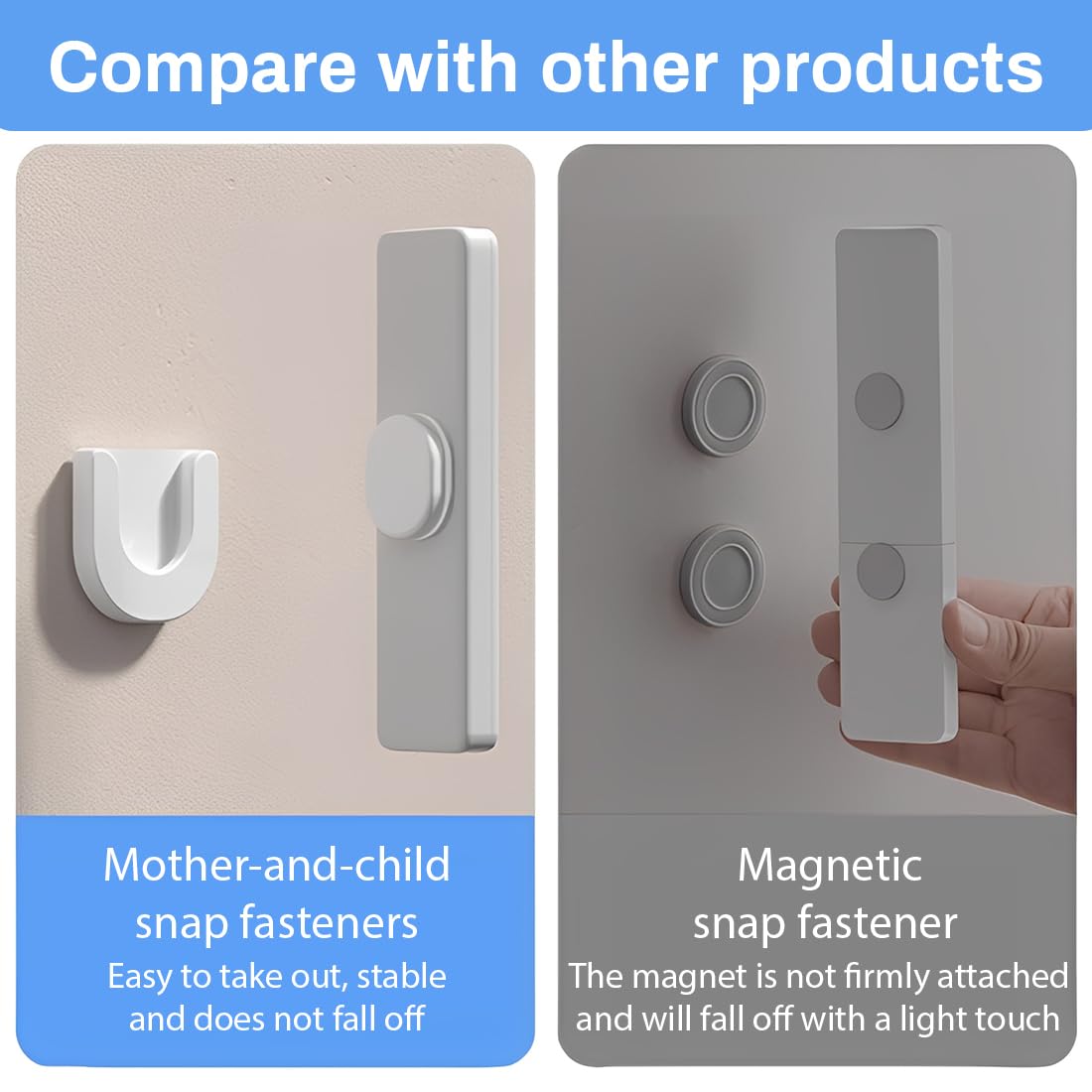 4 Pezzi Supporto per Telecomando da Parete, Supporti Magnetico per Telecomando, Autoadesivo Porta Telecomandi da Parete, Supporto Magnetico da Parete per TV, Prese