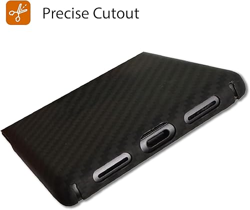 Miniatura 3 de Funda ultra fina de fibra de carbono para Pixel 7a, hecho de fibra de aramida de Kevlar real, cubierta trasera a presión con carga inalámbrica,