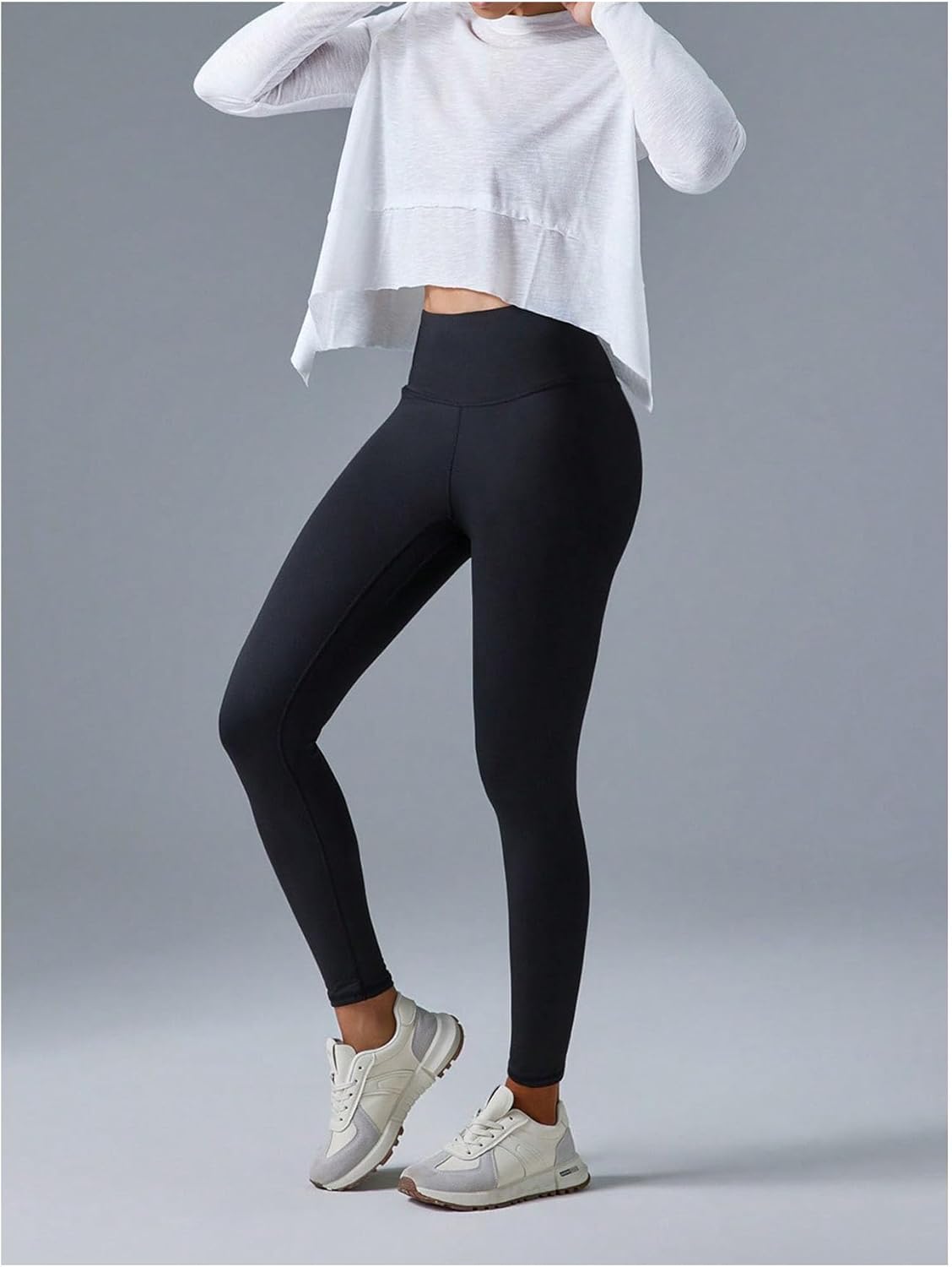 SHENHE Women's Long Sleeve Shirt Low Fit Flowy Workout Top Athletic Yoga T Shirt Top - Image 5