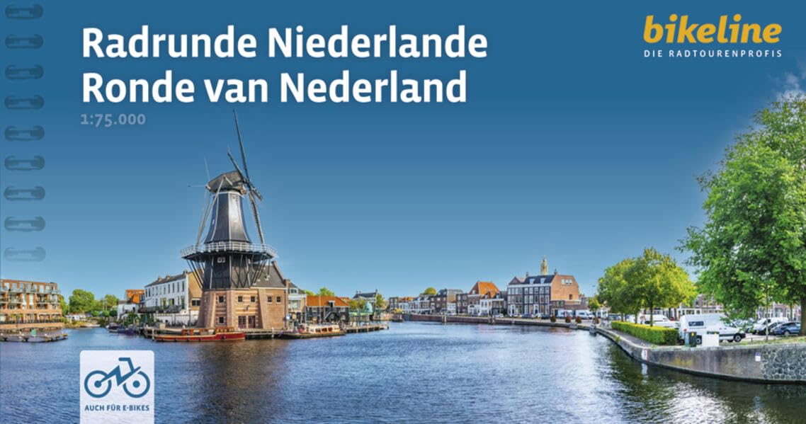 Niederlande Radrunde Ronde van Nederland: 1.331 km, 1:75.000, GPS-Tracks Download, LiveUpdate, Übernachtungsverzeichnis (Radtourenbücher)