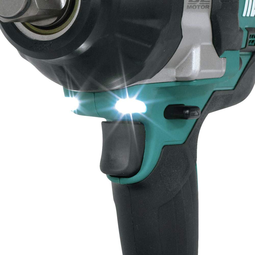 Makita XWT07T 5.0 Amp 18V LXT Litio-Ion Brushless Inalámbrico Alto Torque 3/4" Sq. Drive Impact Wrench Kit w/Friction Ring Yunque