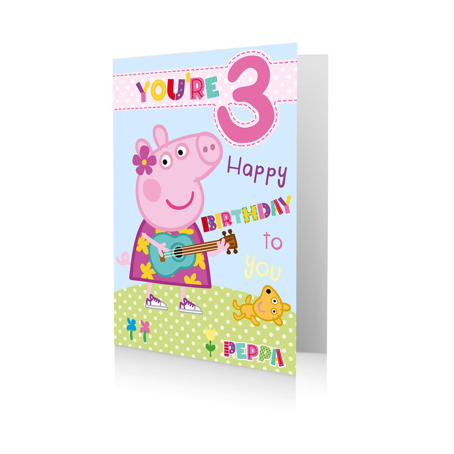 Official Peppa Pig You're 3 Birthday Card - Peppa Pig Age 3 - Buy Online -  211954925