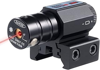Pinty Compact Tactical Red Rail Laser Sight with Picatinny Mount Alan Wrenches for Hunting - Updated for 20mm Picatinny & 11mm Dovetail Rails