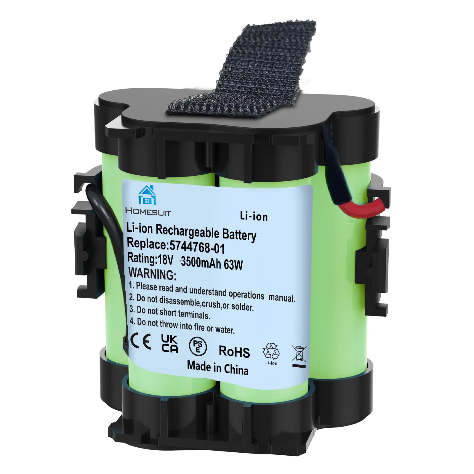 Homesuit 18V 3.5Ah Akku Kompatibel mit Gardena Mähroboter R80Li R75Li R70Li R50Li R45Li R40Li Ersatzakku für Gardena McCulloch ROB R1000 Lithium Batterie für Husqvarna Automatischer Rasenmäher 305 308