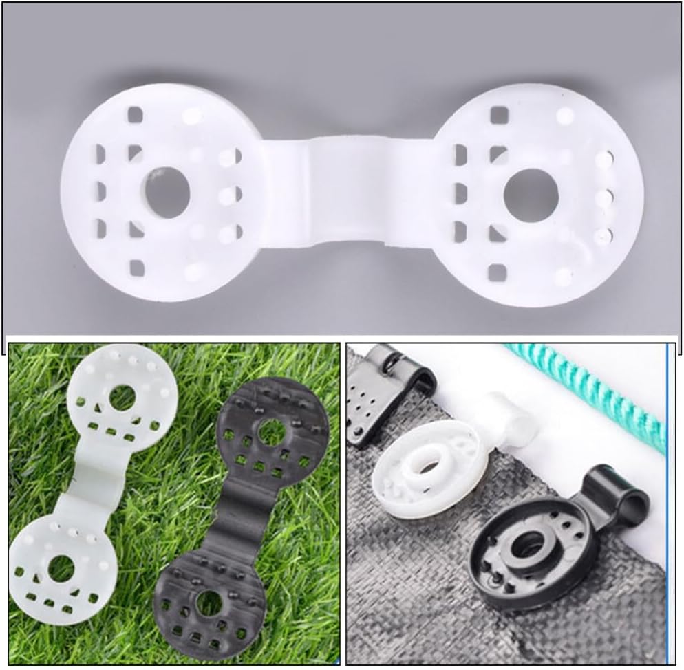 Yardwe 50pcs Shade Cloth Clips Heavy Duty Plastic Netting Fixing Clips for Greenhouse Sunshade Gardening Reusable Sturdy Easy to Store Transport for Outdoor Shade