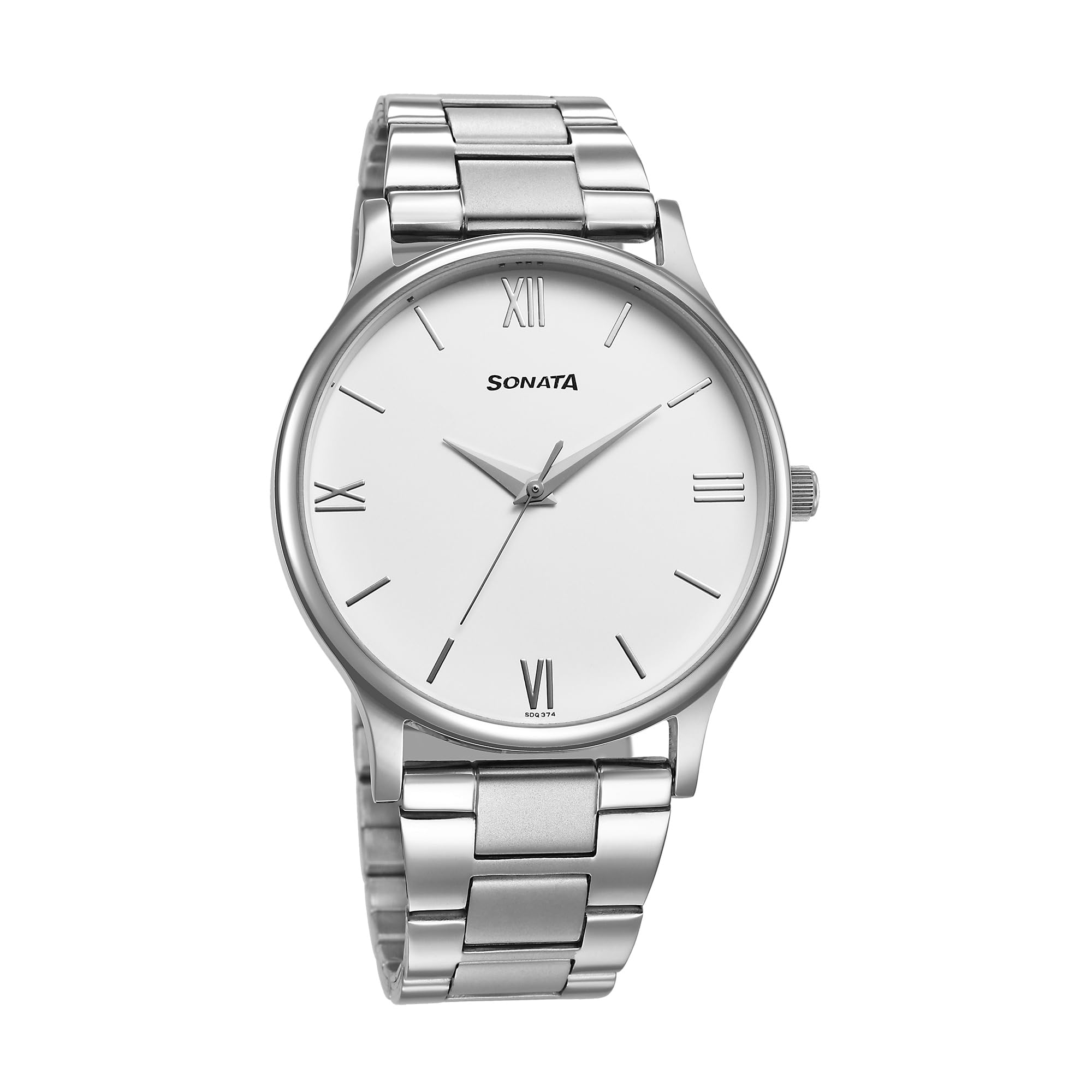 Sonata Aspire 2.0 White Dial Round Stainless Steel Strap Watch for Men_77105SM12W (B0D1YGRR8B) Amazon Price History, Amazon Price Tracker