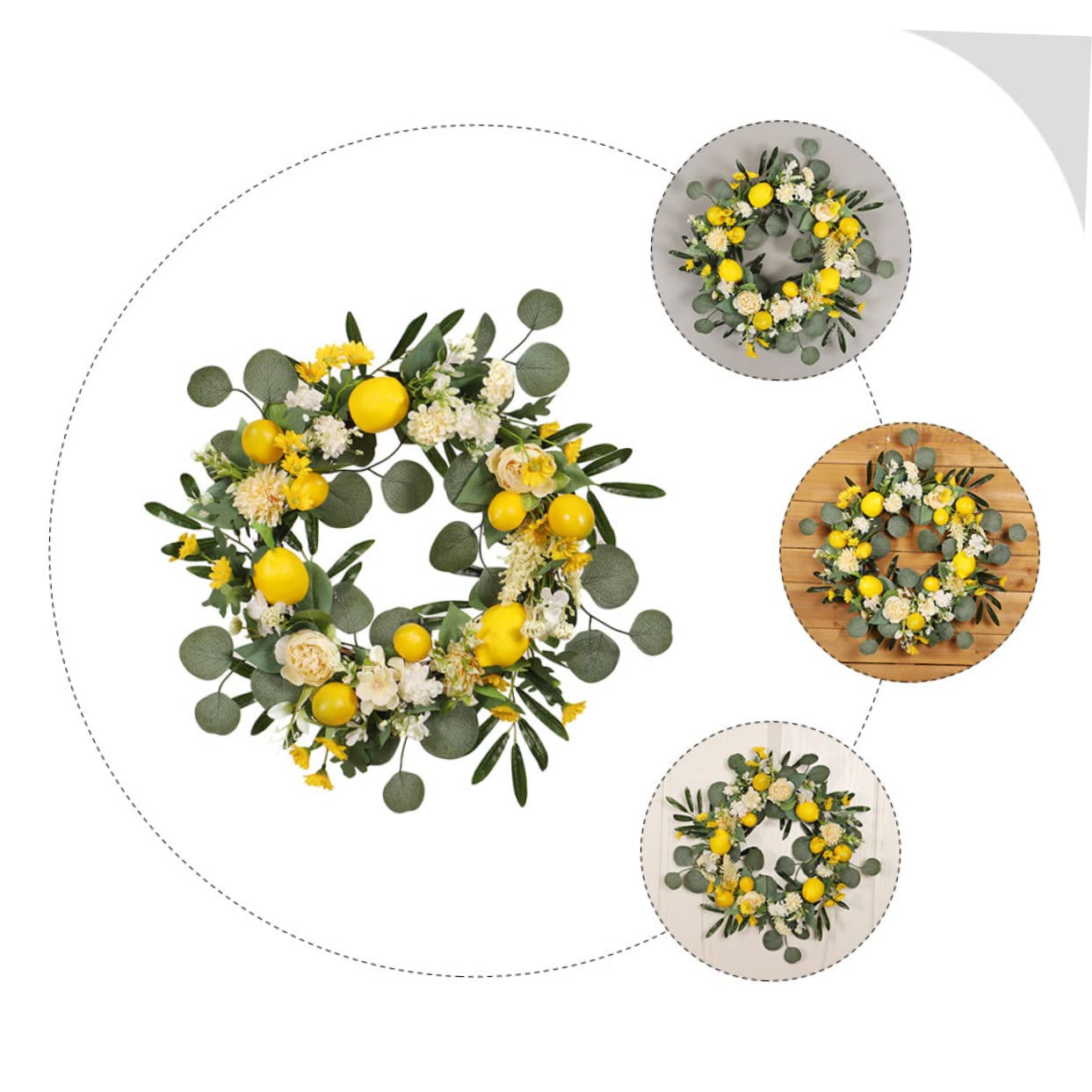 VICASKY Ghirlanda Artificiale con Fiori e Foglie per Dingresso Decorazione Casa e Matrimonio