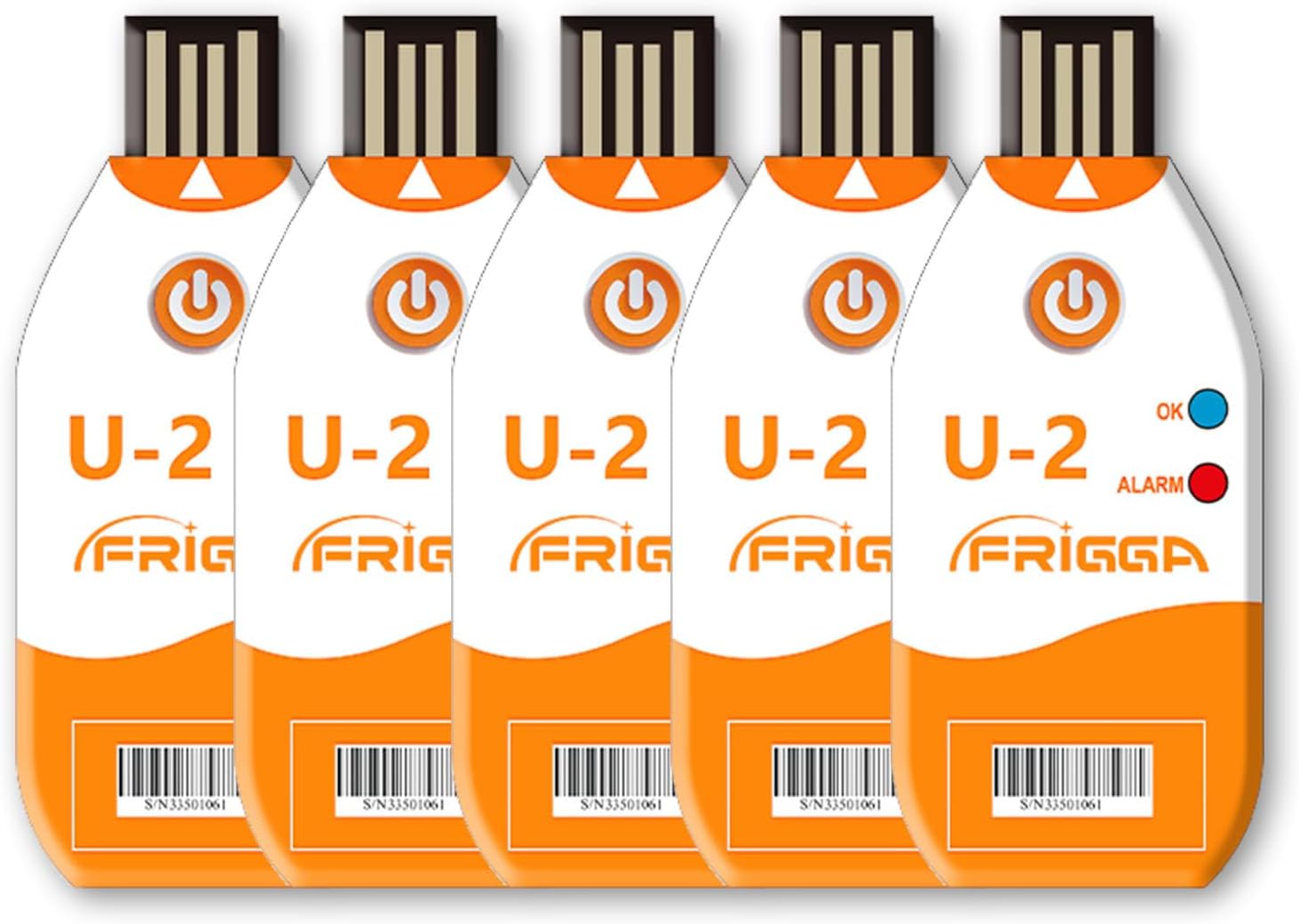 - Frigga 5 Pack 100 Days USB Temperature Data Logger Single Use Temperature Recorder High Accuracy Thermometer Monitor 14400 Points with PDF CSV Report,U2