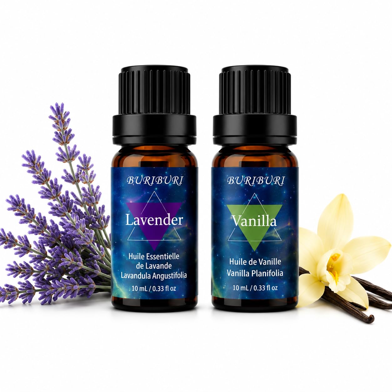 BURIBURI Vanilla Lavender Essential Oil Set Aromatherapy 10MLx2