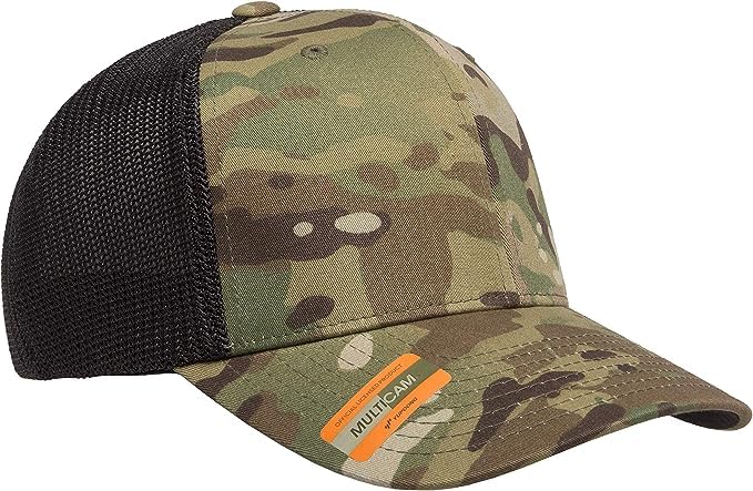 Image of Flexfit Unisex Mesh Fitted 2-Tone Trucker Hat, One Size