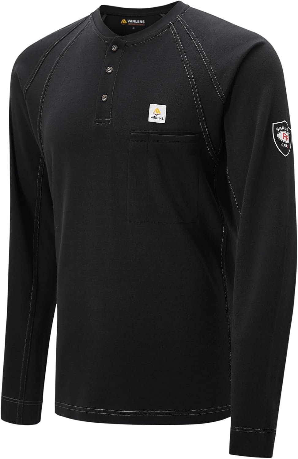 FR Shirts for Men Light Weight Flame Resistant Henley Shirts Long Sleeve Shirts HRC...