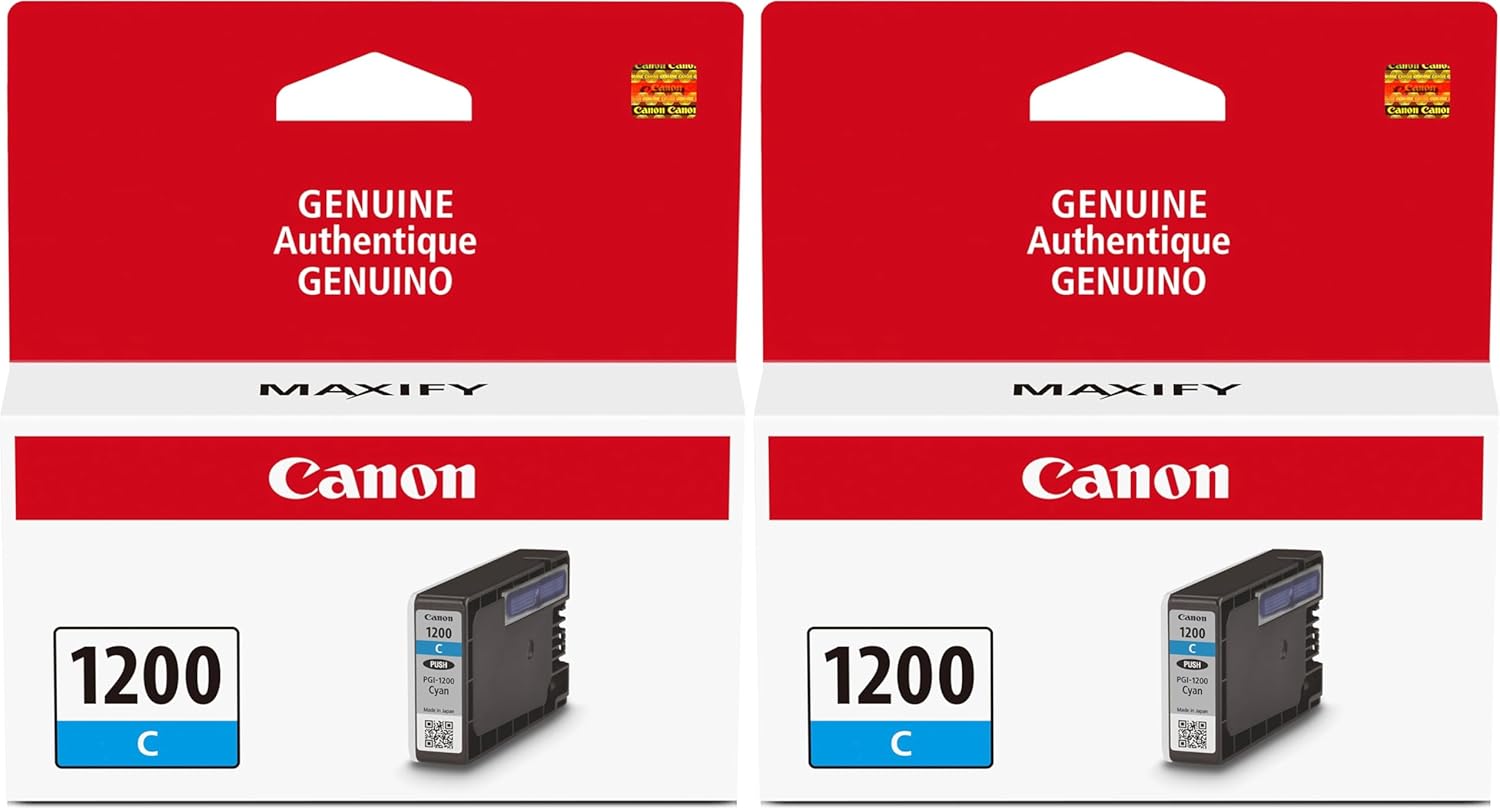 Canon PGI-1200 Cyan Compatible to iB4120,MB2120,MB2720,MB5120,MB5420 Printers (Pack of 2)