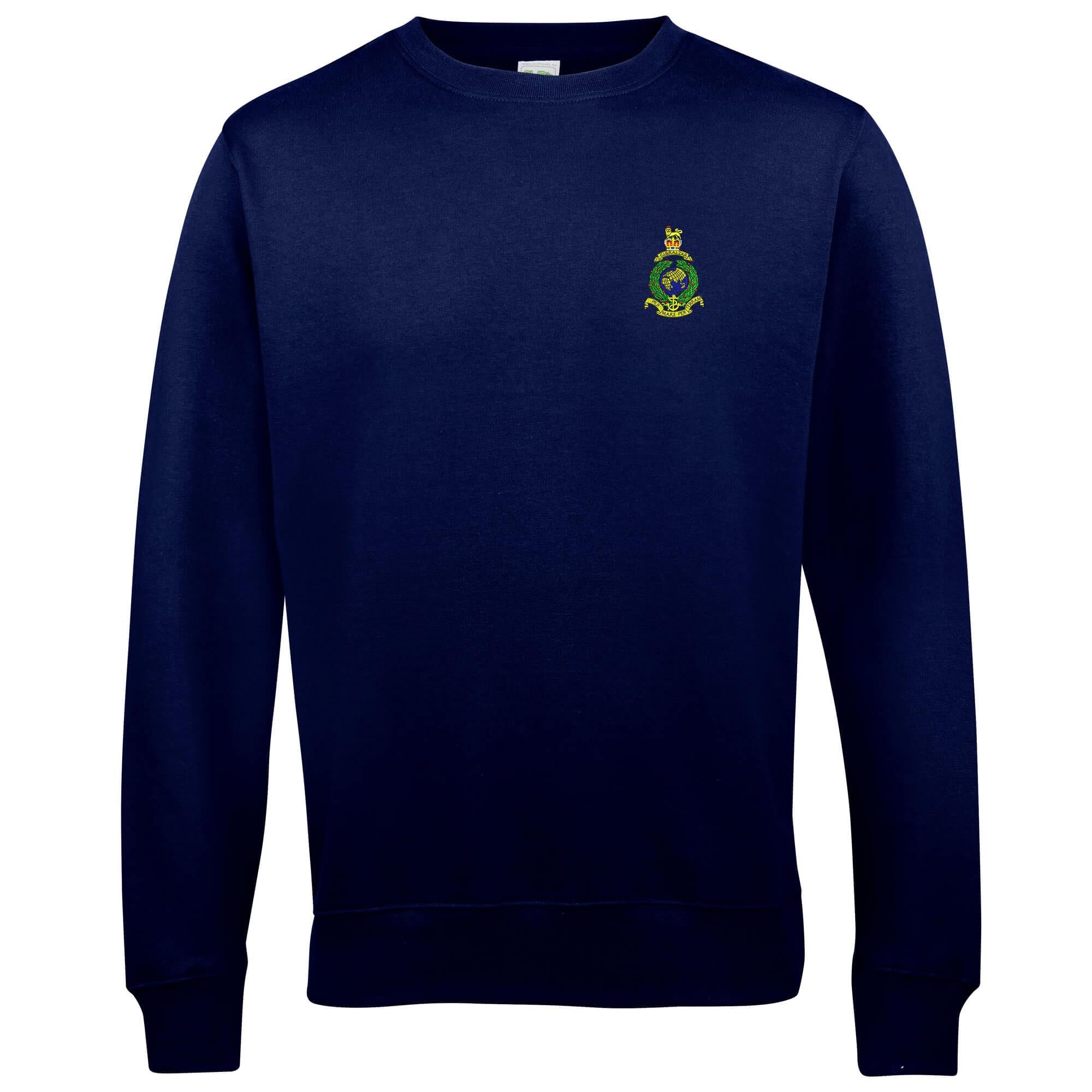 The Military Store Men's Navy Royal Marines Embroidered Sweatshirt, Medium