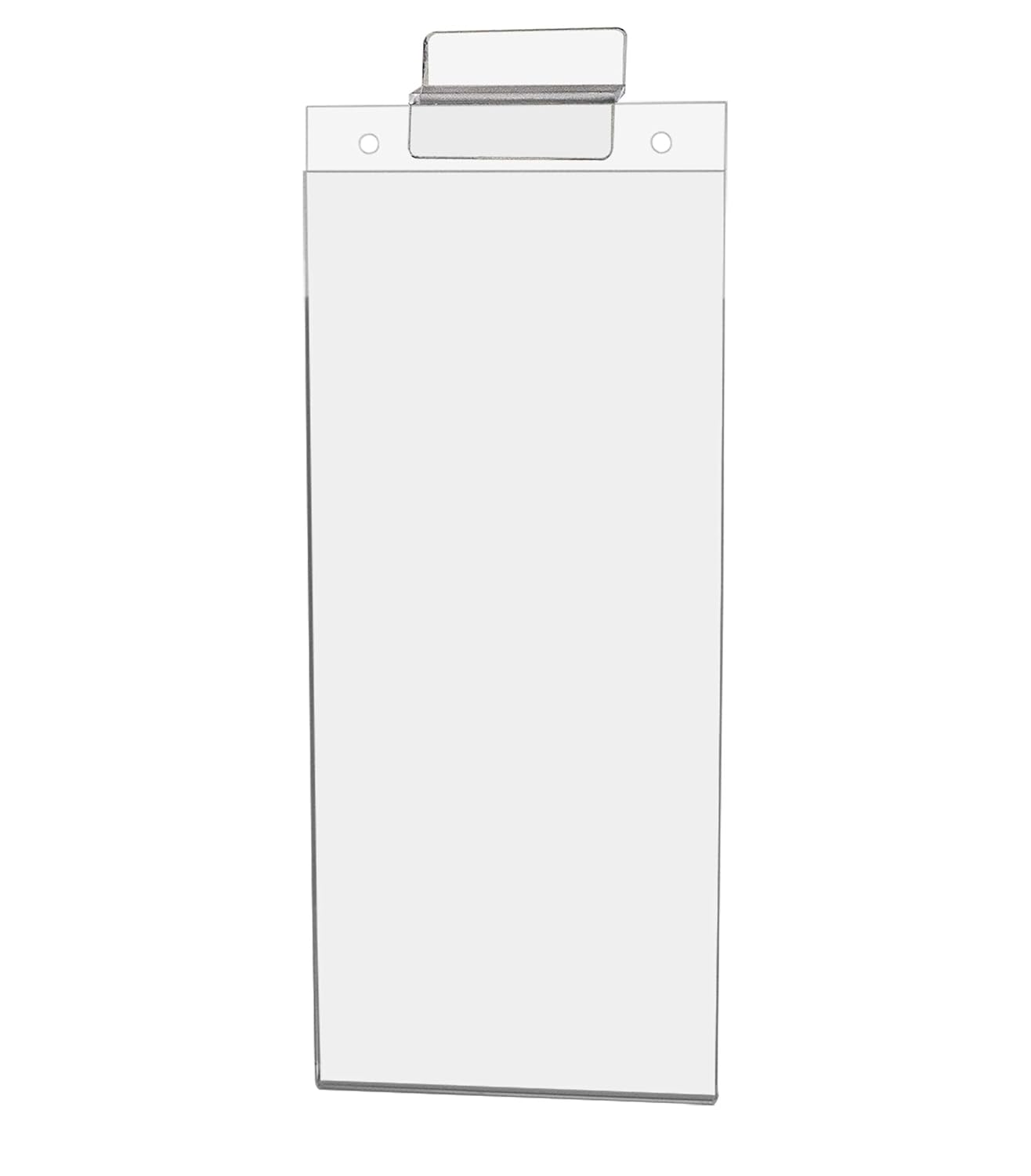 10 Pack Slatwall Sign Holder for 3.5" x 2" Horizontal Product Labels Business Cards or Stickers Clear Acrylic for Hardware Stores and Automotive Shops by Marketing Holders
