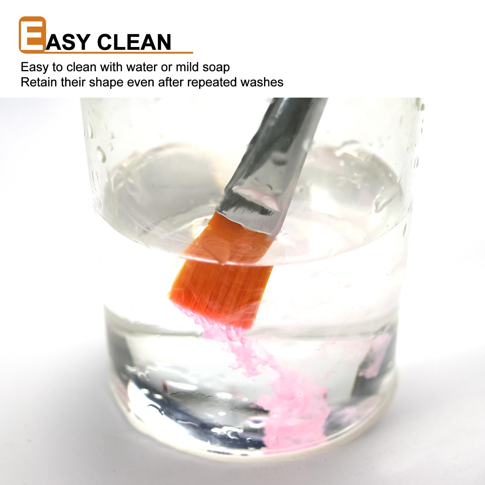 GACDR Pinceles planos de 1,27 cm para pintura acrílica, paquete de 40 pinceles pequeños a granel con mango de madera para acrílico, acuarela, óleo, manualidades, arte facial y corporal