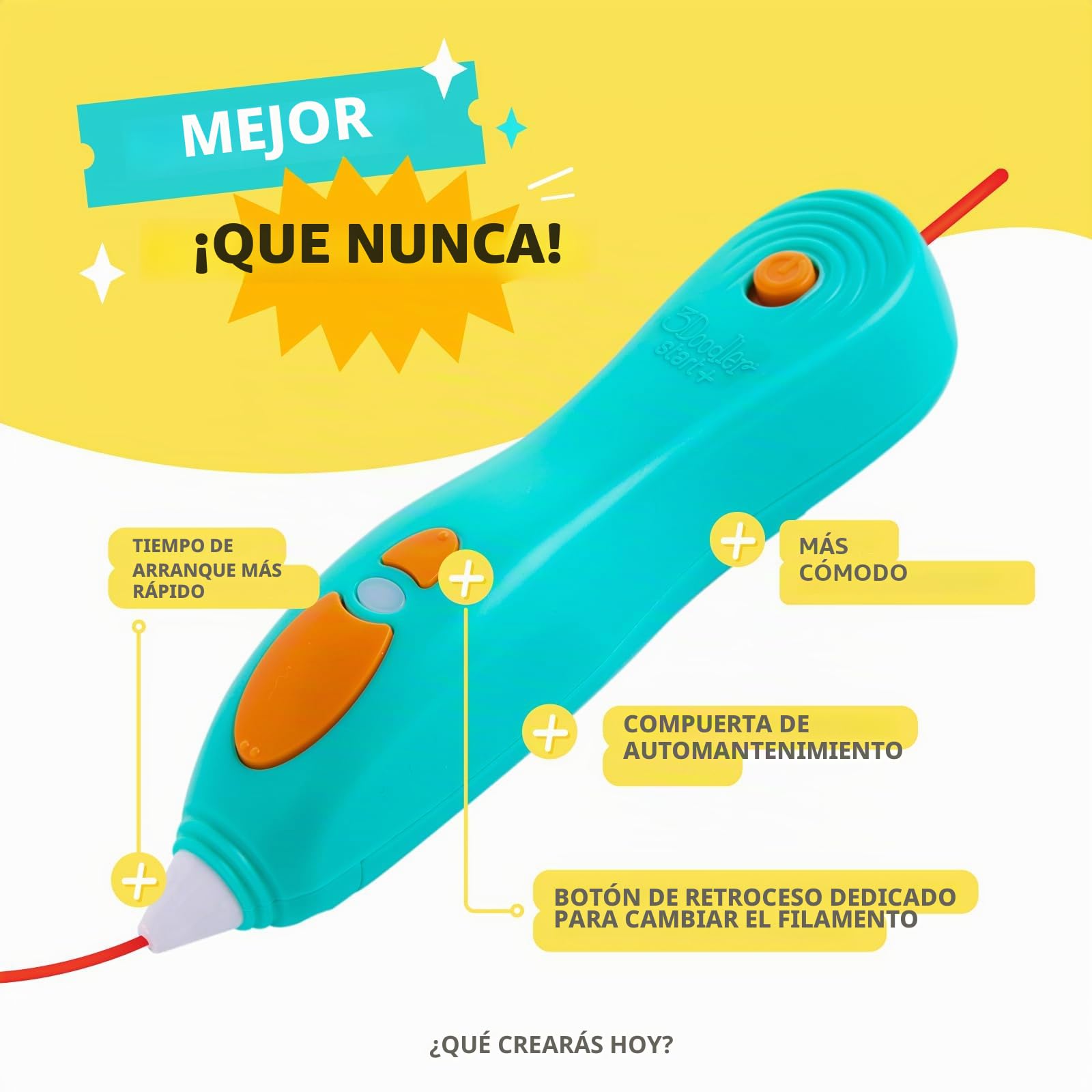 3Doodler Start+ Essentials: lápiz de Dibujo 3D para niños, Juguete de Aprendizaje Stem, a Partir de 6 años