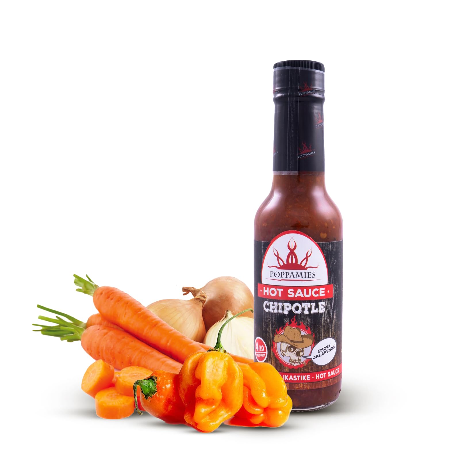 Poppamies Habanero Salsa Picante - Sin Gluten, Sin Lactosa, Vegana - Picante: 5/10-150ml — view 12