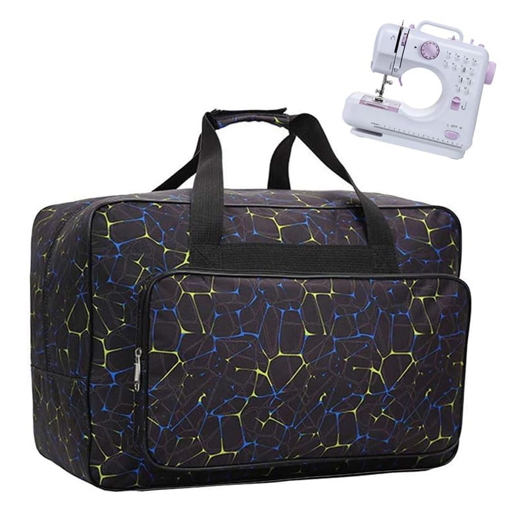 Borsa per Macchina da Cucire,Borsa di Trasporto Universale in Nylon,Custodia di Trasporto Universale Imbottita per Bagagli con Tasche e Maniglie-38x25x18cm(Rose Red, S)