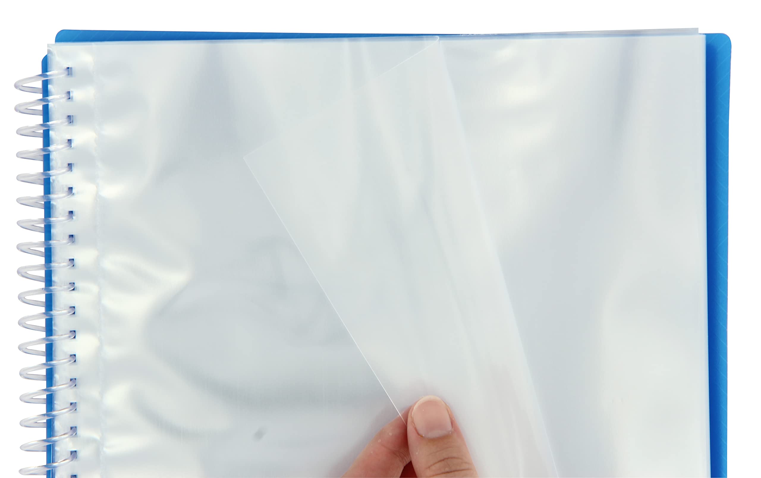 Oxford, Folder na plastikowe etui A4, 30 przezroczystych etui, kolor niebieski