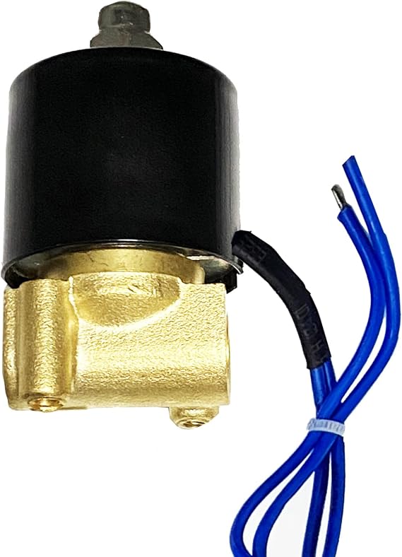 1/4 NPT Brass Electric Solenoid Valve 12V DC Normally Closed VITON (Standard USA Pipe Thread). Solid Brass, Direct Acting, Viton Gasket Solenoid Valve by AOMAG