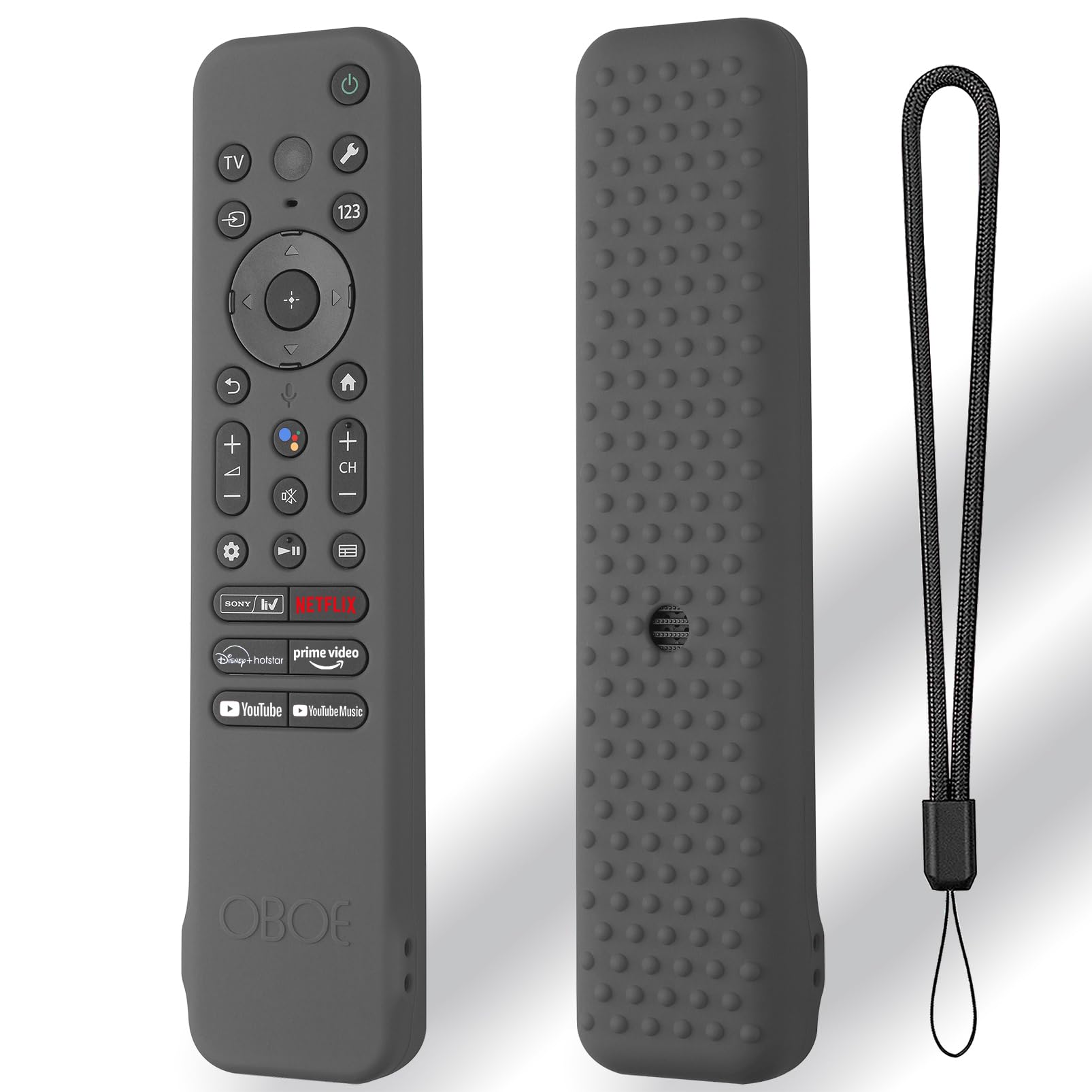 Sony Bravia Smart TV Remote Cover - Compatible with RMF-TX910U, Voice Remote Protective Cover with Lanyard (Dark Grey)-image-17
