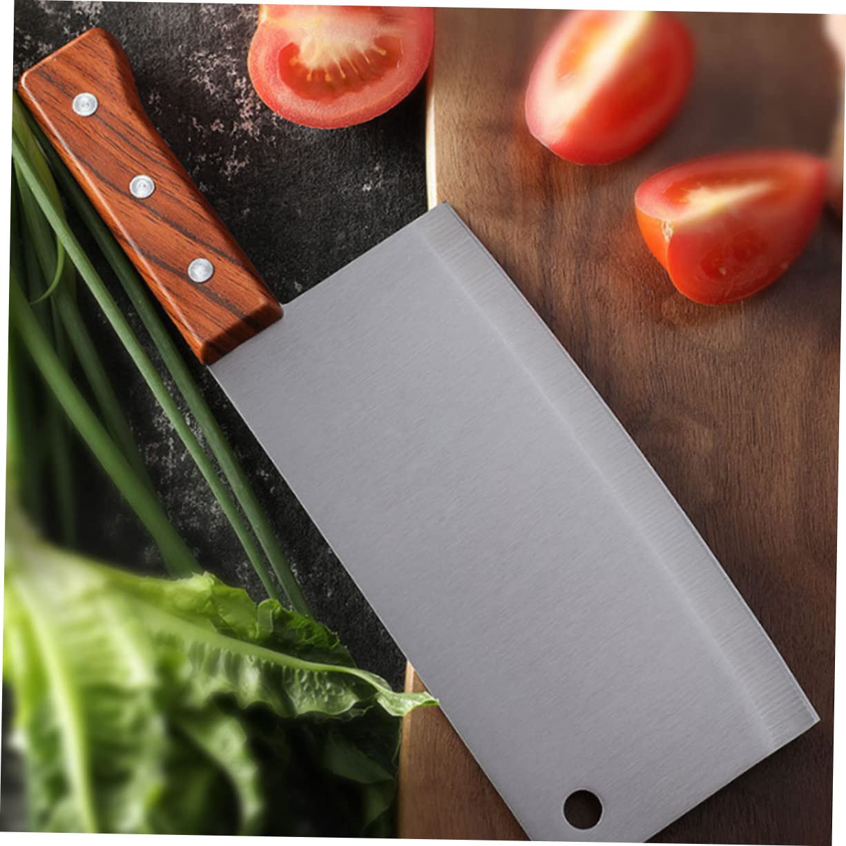 Mikinona Cuchillo de Cocina de Acero Inoxidable 2 Piezas Mango Ergonómico y Alto Rendimiento para Corte Fácil en Casa y Restaurante