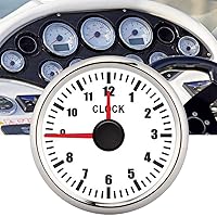 Vista 7 de Medidor de reloj de 2 pulgadas universal 012 medidor de hora Reloj Panel de instrumentos Medidores Pantalla de retroiluminación roja 12V/24V