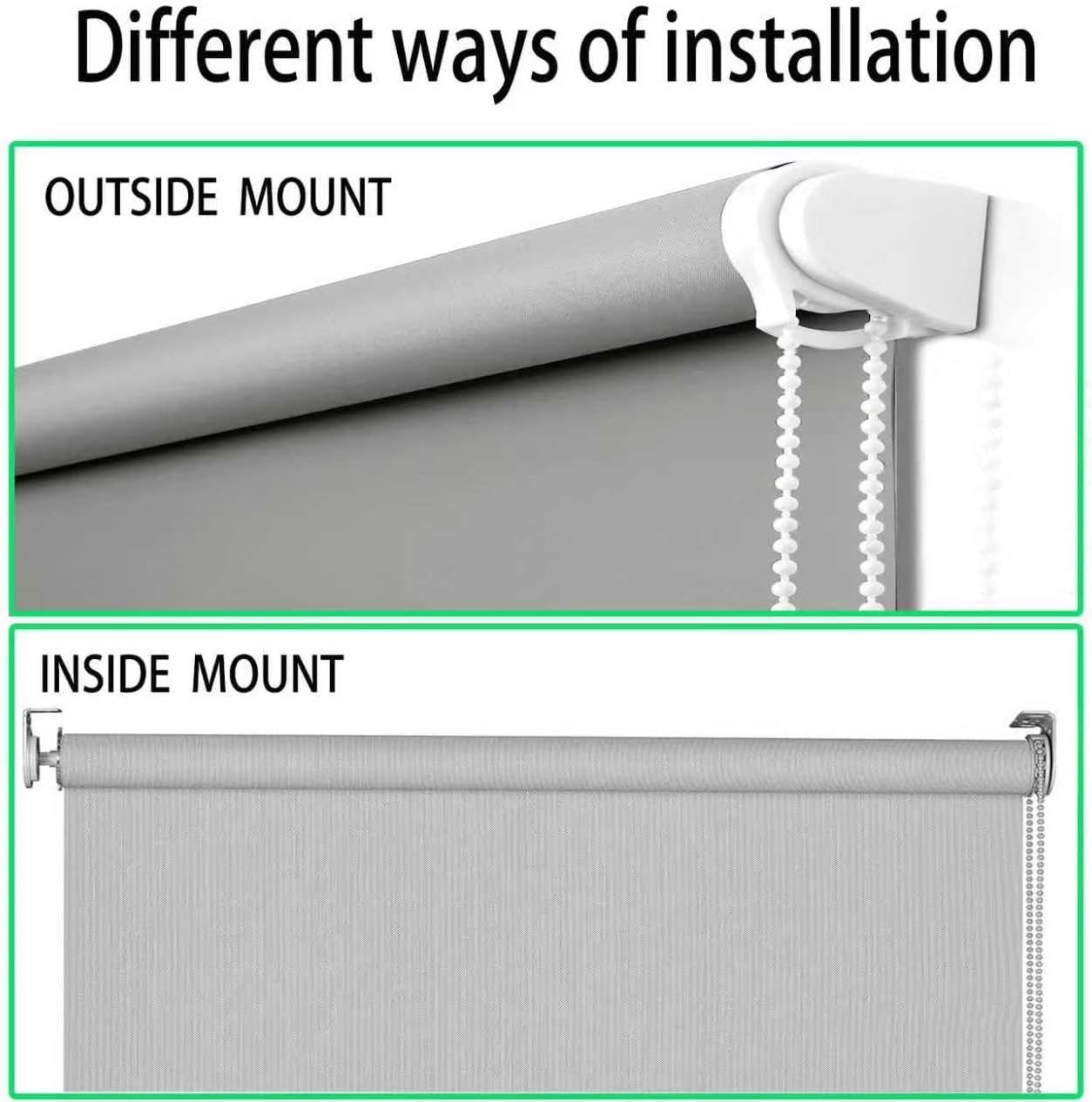 Roller Shade Clutch Kit for 1.5"/38mm Tube, Window Shade Repiar Kit Complete with Metal Brackets, Clutch, Plastic Chain, End Plug & P Clip, Curtain Roller Blind Accessories, Heavy Duty