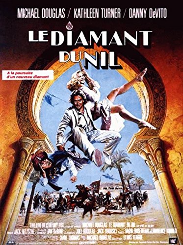 Poster Le Diamant Du Nil plié 116x158 cm style cinéma rétro