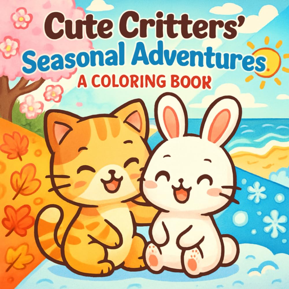 Cute Critters' Seasonal Adventures A COLORING BOOK