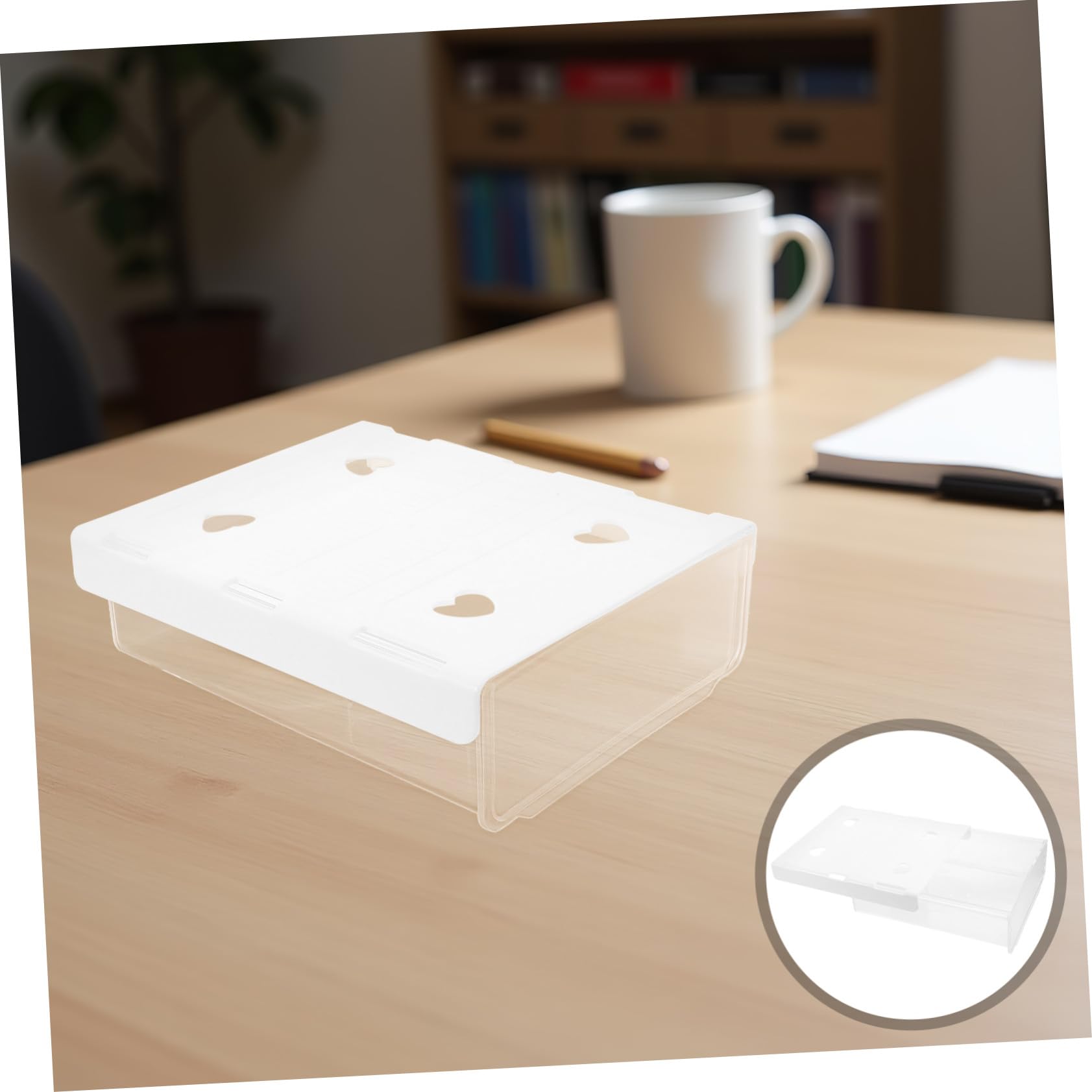 Tofficu 3 Piezas organizador de ropa cajones almacenaje escritorios caja almacenaje cajas organizadoras organizador de escritorio White
