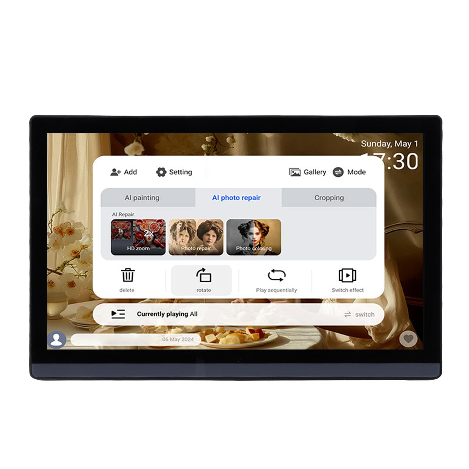 Fafeicy Calendario Digitale 17.3 Pollici 1920x1080P IPS Touch Screen WiFi, Tabella Familiare con Display Interattivo 10 Punti per Organizzazione Casa e Ufficio (Spina UE 100-240 V)