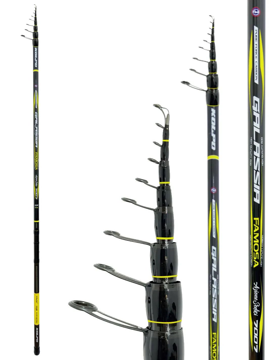 Kolpo Galassia Famosa Canna da Pesca Bolognese 6 metri in carbonio alto modulo super leggera