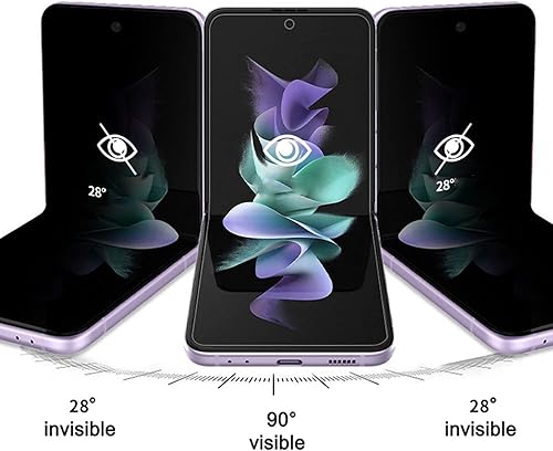 Miniatura 2 de Protector de pantalla de privacidad para Samsung Galaxy Z Flip 4 5G, pantalla interior de película suave antiespías, pantalla interior y salida de