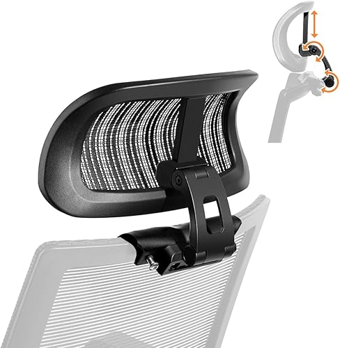 El accesorio para reposacabezas de silla de oficina, puede ajustar la altura, la inclinación y la distancia entre ellos. El reposacabezas de malla