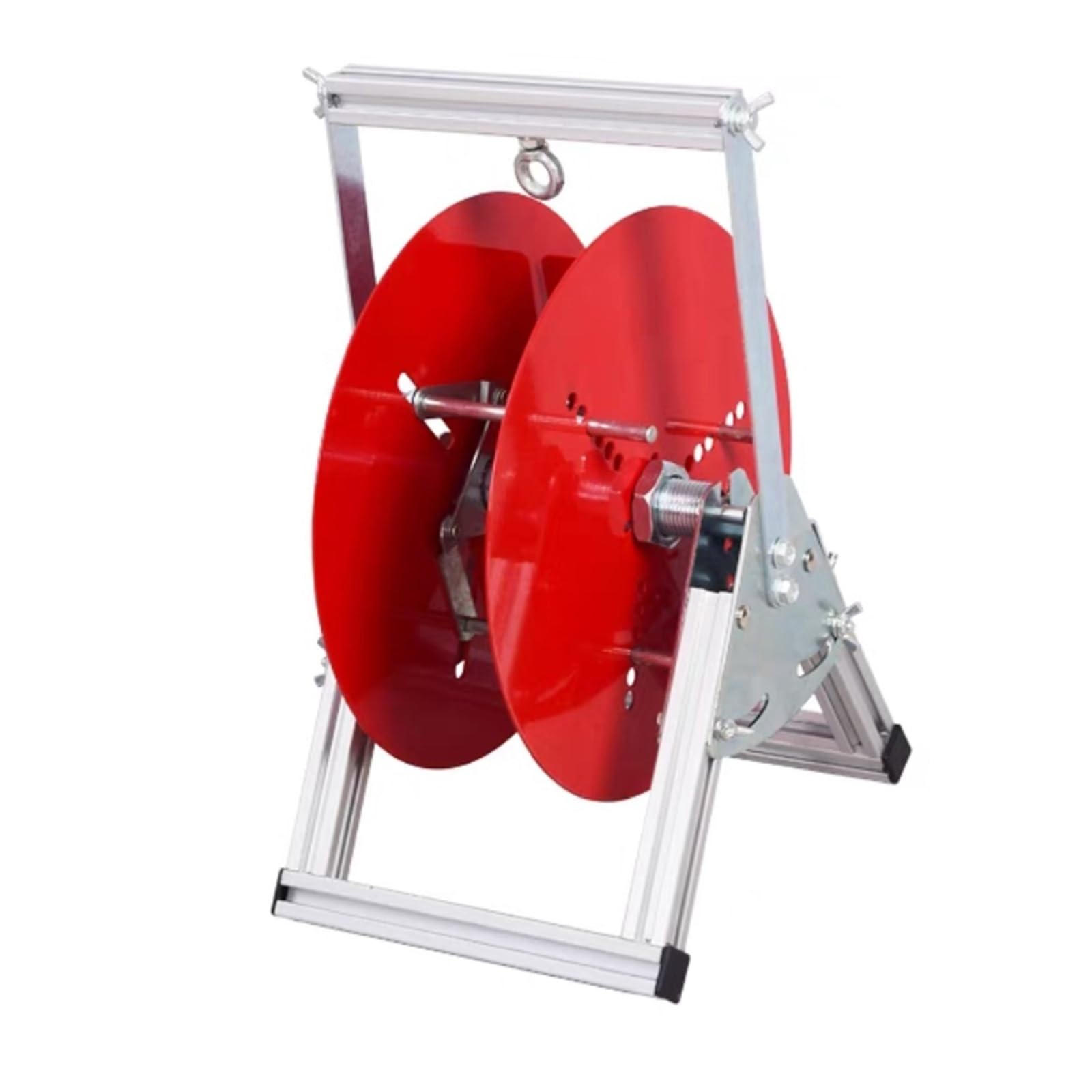 WDSOPK Wire Spool Rack with Independent Rotation, Stainless Steel Reel Holder for Garage Workshop Organization (1 Reel)