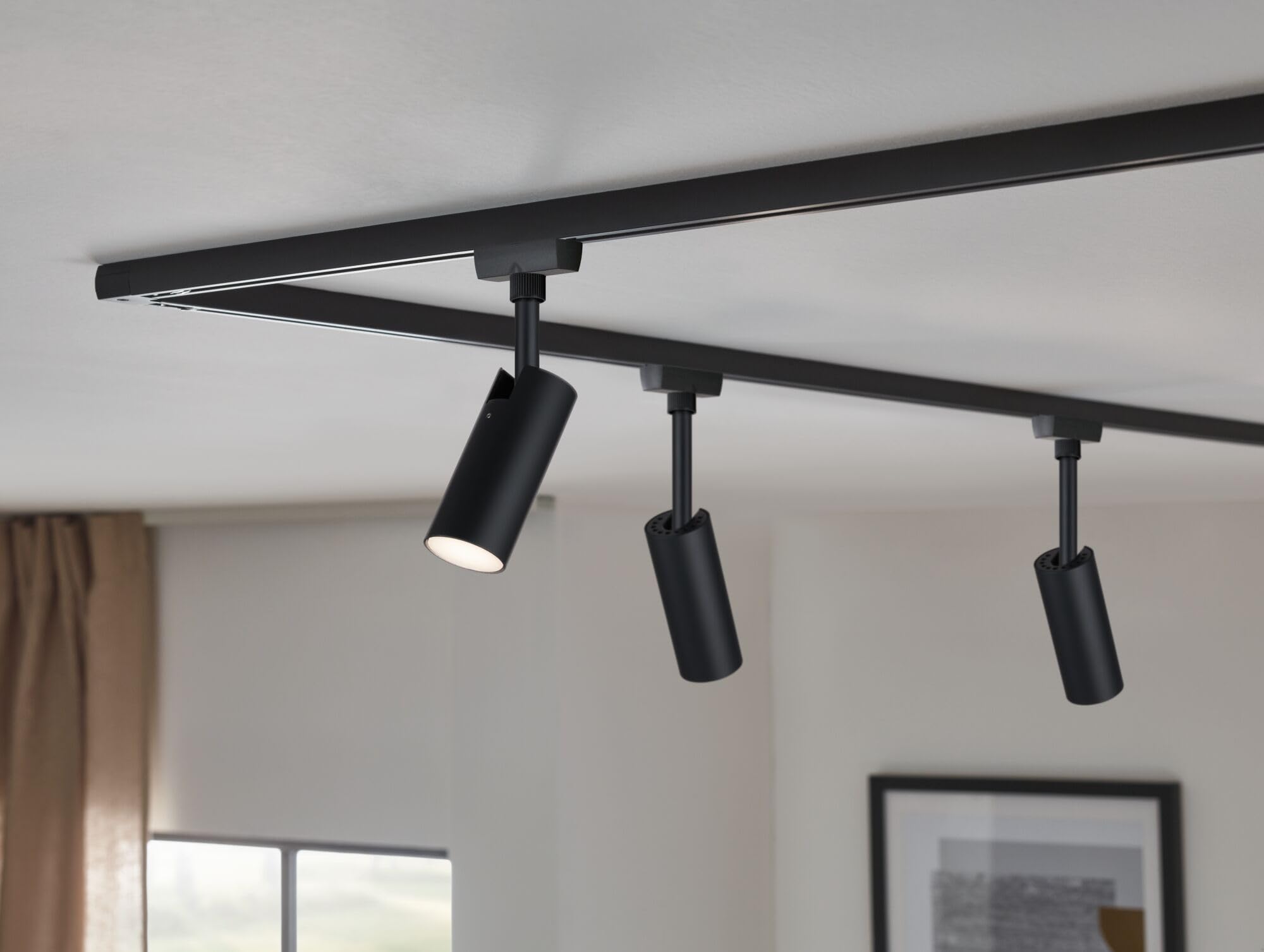 Paulmann 5227 URail LED Schienenspot Tubo Starterset 3x166lm 3x4,5W 3000K 230V Schwarz matt