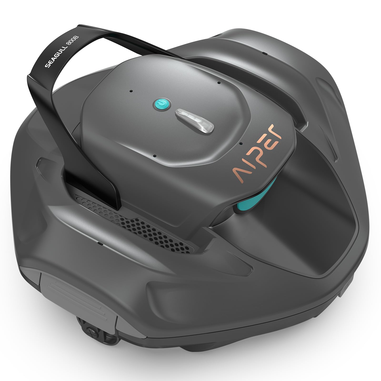AIPER Seagull 800B Robot Piscine, Aspirateur Piscine Hors Sol, 90 Min d’Autonomie, Stationnement Automatique, Affichage LED, Robot Piscine sans Fil pour Piscines Hors-Sol Jusqu’à 80 m²