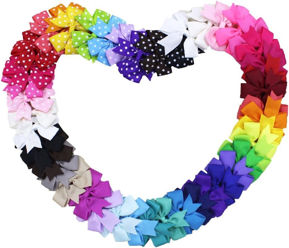 HBF Boutique Kids Grosgrain Ribbon Hair Bow for Baby Girls (More)(Size: one size)