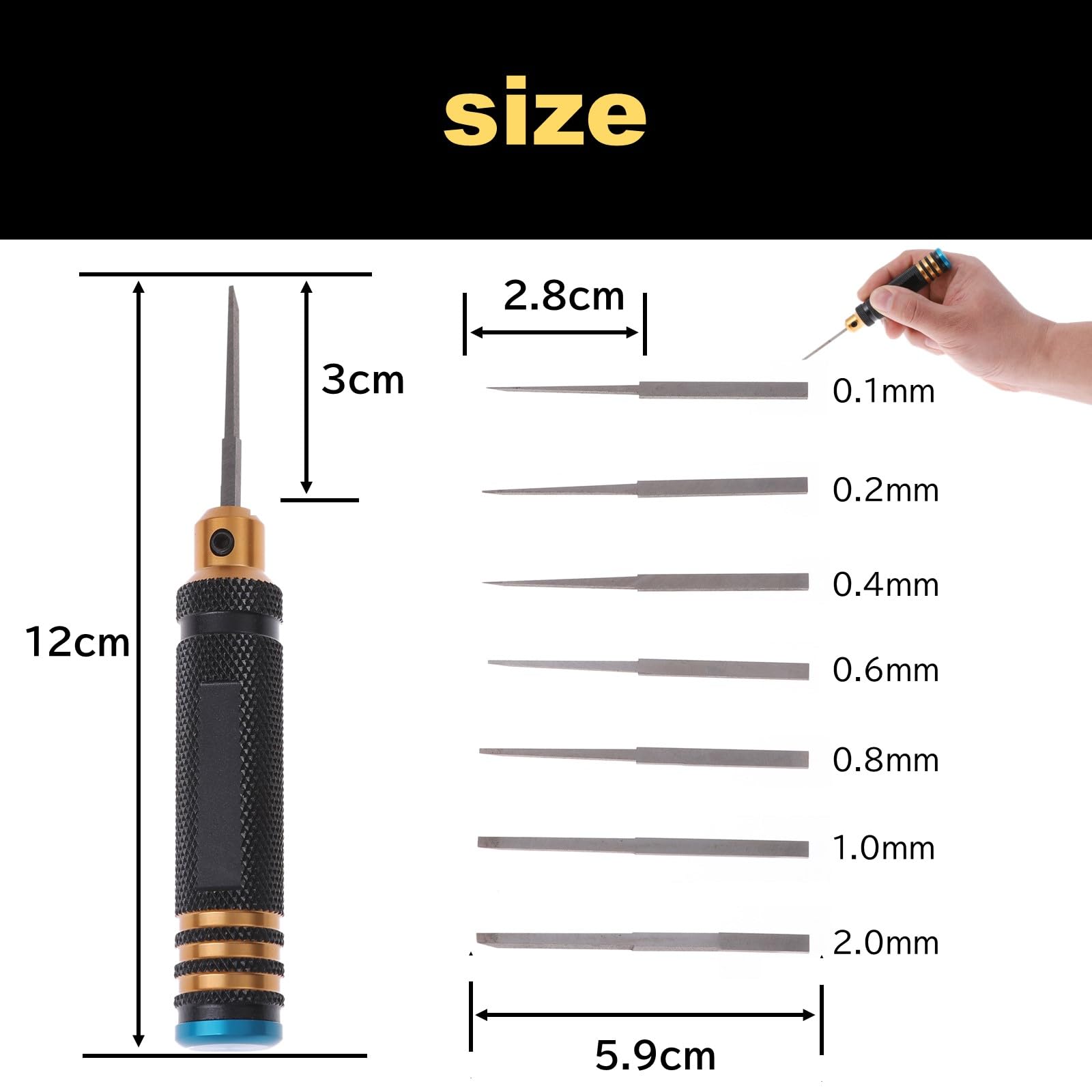 Amazon | ルボナリエ プラモデル用 スジボリ タガネ 7本セット 0.1-2.0