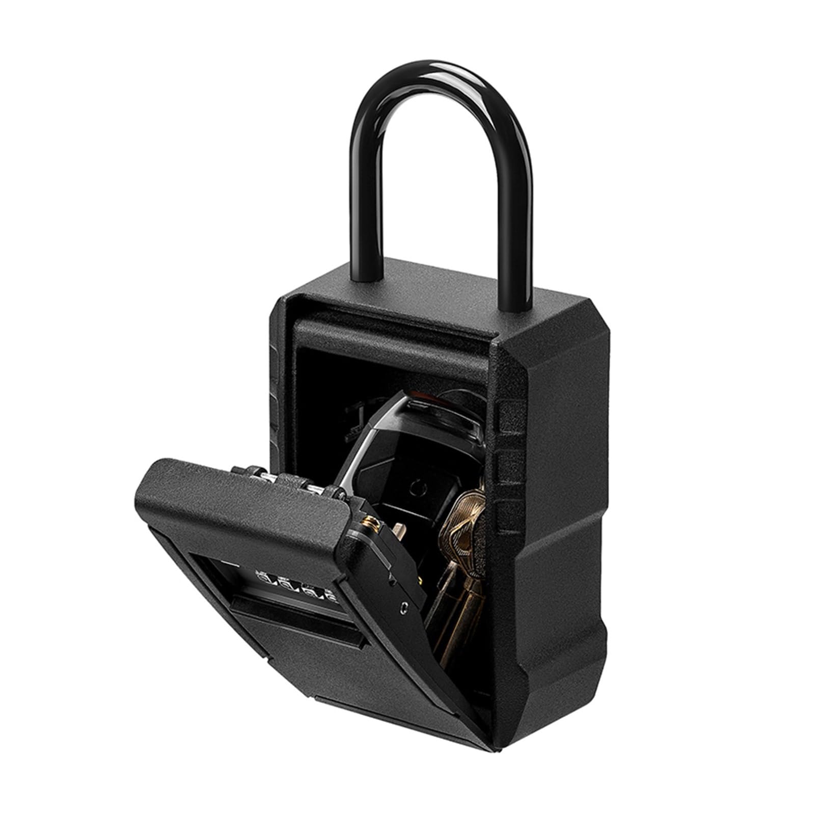 Security Safe Box Key Storage Secret Box, Organizer 4 Digit Combination Password Security Protection Code Lock Home Safe Deposit For Wall Mount(Nero)