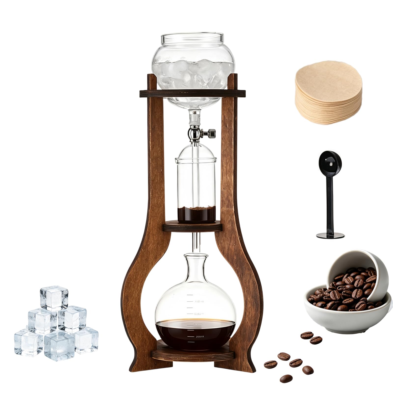 Dzbanek do kawy z mrożonym filtrem Ekspres do kawy Cold Brew Regulowana prędkość Do domu lub kawiarni