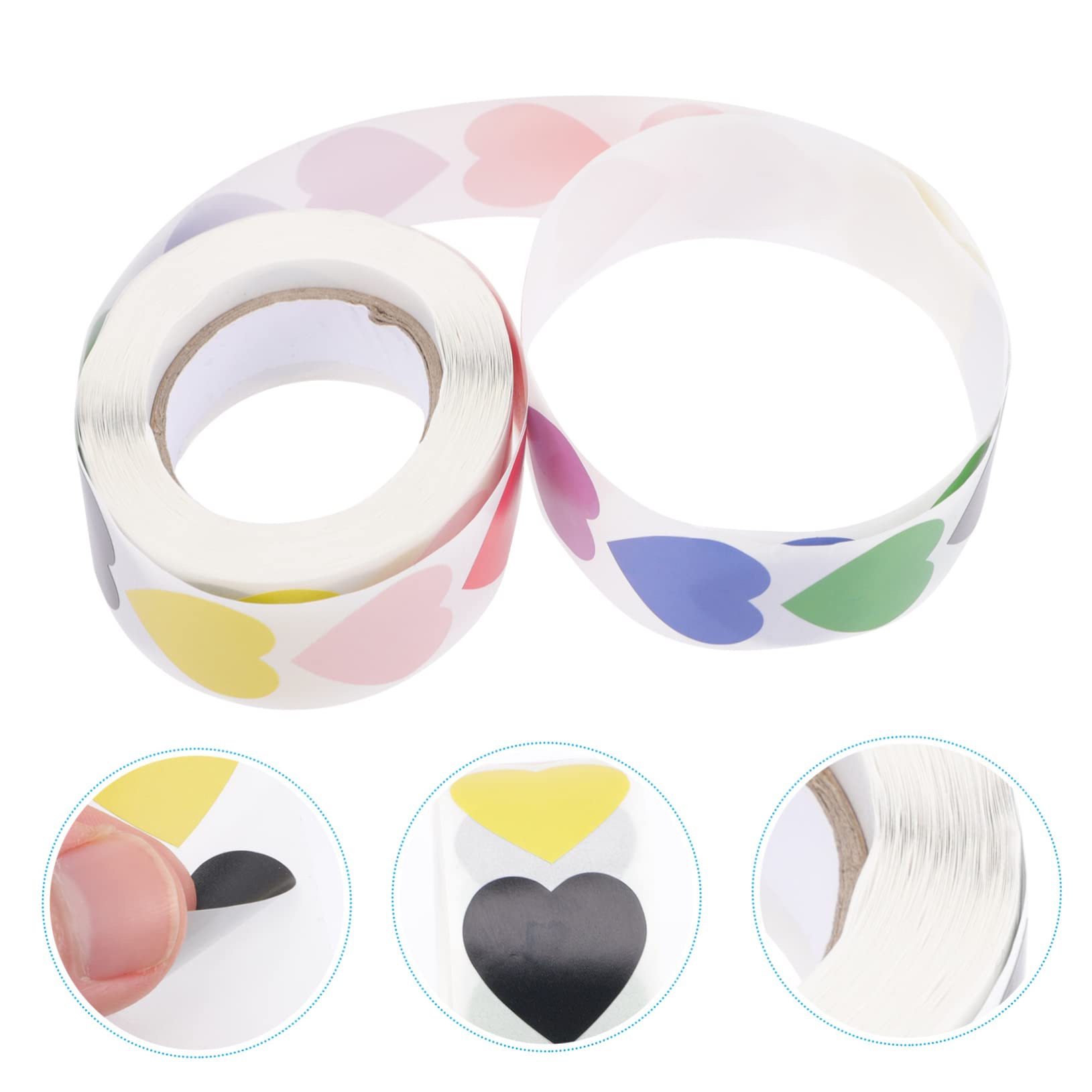 Operitacx 4 Set Di Adesivi Con Sigillo A Forma Di Cuore Etichette Adesive Per Natale Matrimonio Dimensioni Decorative Per Confezioni E Spedizioni Postali 1500 Pezzi * 4