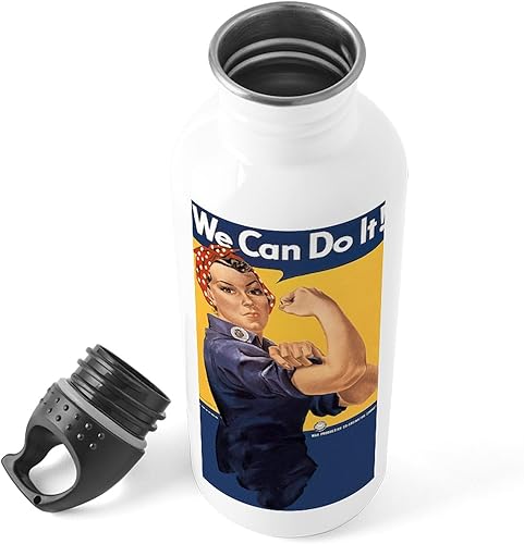 Miniatura 4 de CafePress We Can Do It_Y - Botella de agua de acero inoxidable (1 botella de agua de 34 onzas)